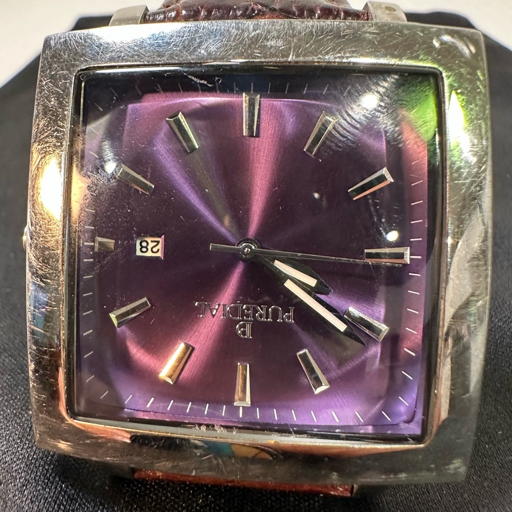 Purple Square Men's Watch